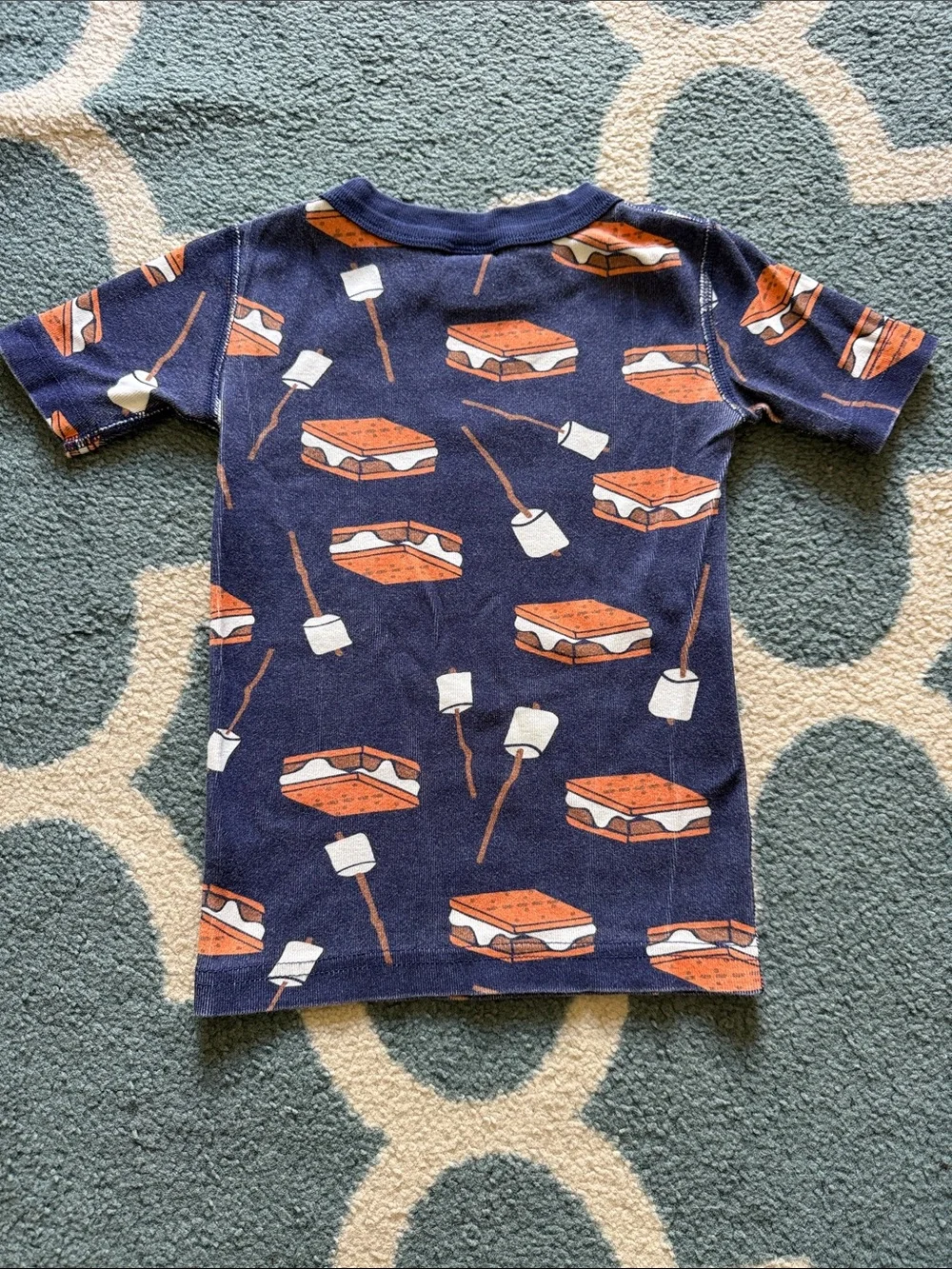 Hanna Andersson Navy S'mores & Marshmallow Kids Pajama Set